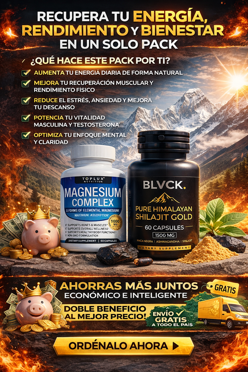 ⚡ Combo Vitalidad Total: Magnesio Complex + Shilajit